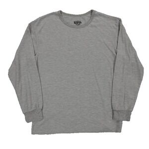 Men's Thermal Top‎ Open Trails  Gray Long Sleeve Crewneck Shirt Size XL